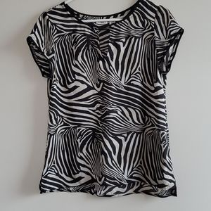 CATO Sheer Zebra Top